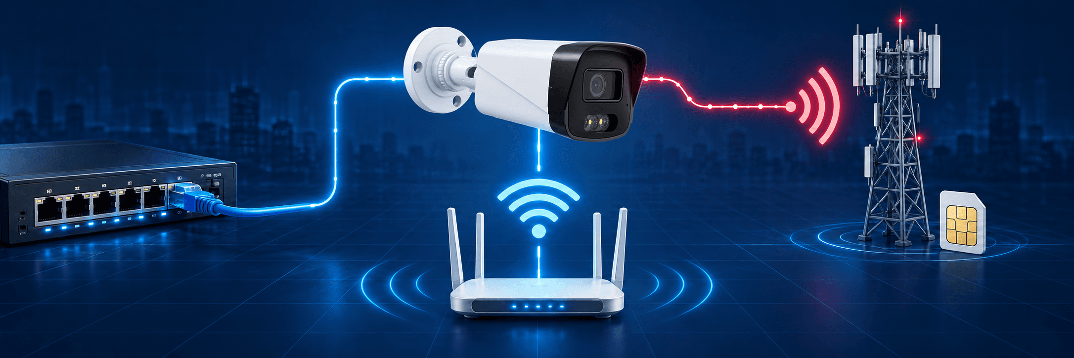 JBE-302B security camera with PoE WiFi and 4G connectivity options
