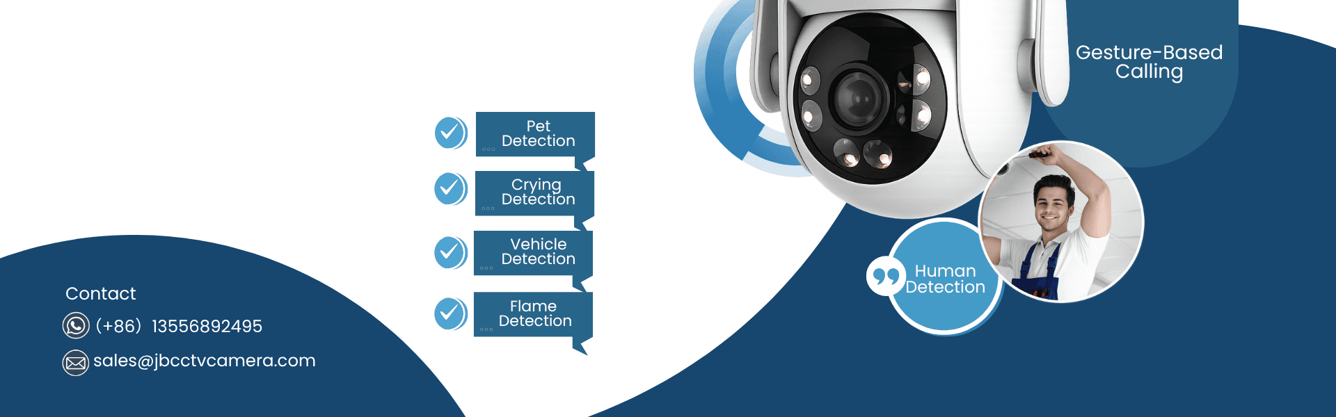 Home security camera system with smart detection features from JBC